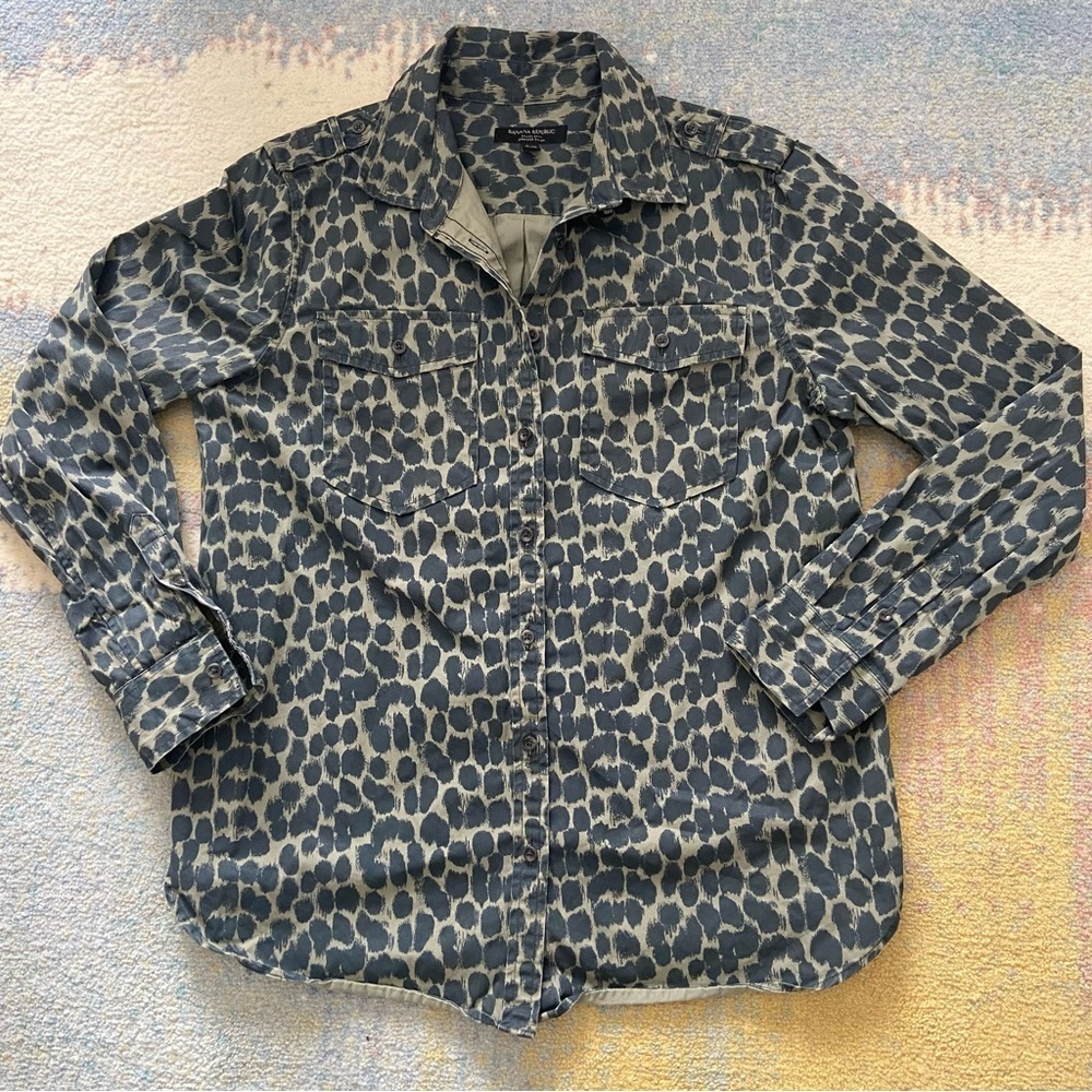 Banana Republic Leopard Print Dillon Shirt